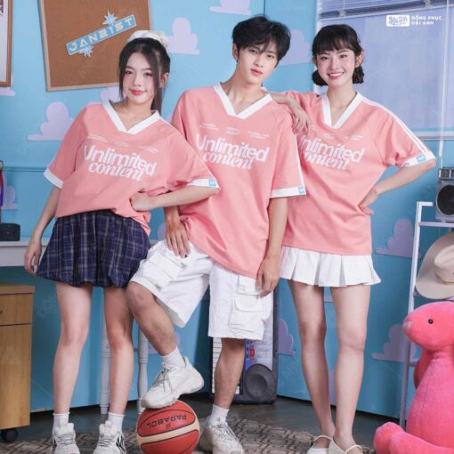 Áo Lớp Oversize Cổ Tim Starling Màu Lòng Tôm - ảnh 3