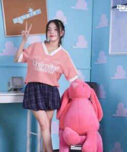 Áo Lớp Oversize Cổ Tim Starling Màu Lòng Tôm - ảnh 4