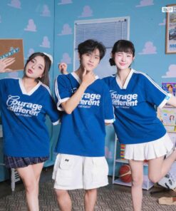 Áo Lớp Oversize Cổ Tim Starling Màu Xanh Coban - ảnh 4