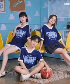 Áo Lớp Oversize Cổ Tim Starling Màu Xanh Đen - ảnh 4