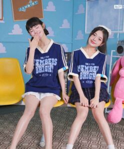 Áo Lớp Oversize Cổ Tim Starling Màu Xanh Đen - ảnh 3