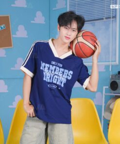 Áo Lớp Oversize Cổ Tim Starling Màu Xanh Đen - ảnh 2