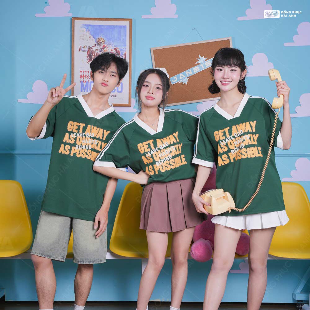 Áo Lớp Oversize Cổ Tim Starling Màu Xanh Iris - ảnh 2