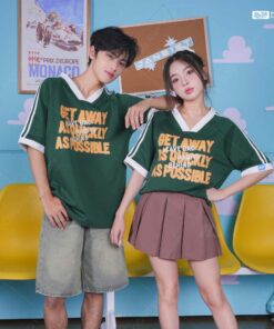 Áo Lớp Oversize Cổ Tim Starling Màu Xanh Iris - ảnh 3