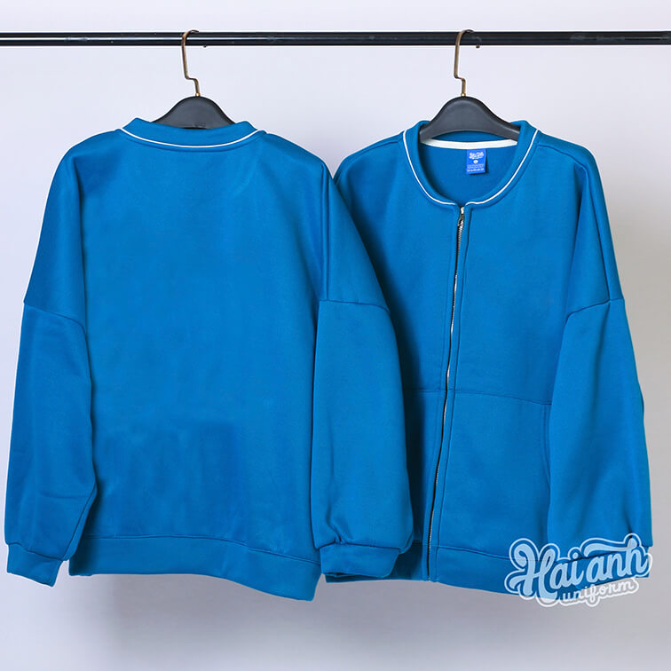 Mẫu áo khoác nỉ Bomber màu xanh lý