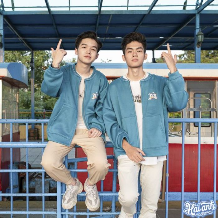 Áo Khoác Nỉ Bomber Màu Xanh Lý A3 - ảnh 2