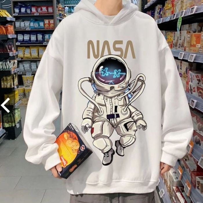 Áo khoác nỉ hoodie unisex hình in phi hành gia độc đáo, style cực chất - ảnh 4
