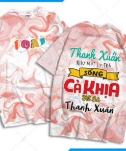 Mẫu Áo Lớp 3D Màu Hồng 10A1