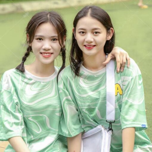 Mẫu Áo Lớp 3D Màu Xanh Cổ Tròn 9A - ảnh 3