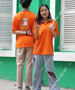 Mẫu Áo Lớp Caro Màu Cam A1 - ảnh 1