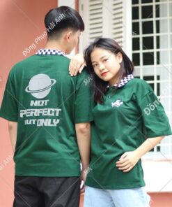 Áo Lớp Phản Quang Cổ Caro Màu Rêu Lớp 12H