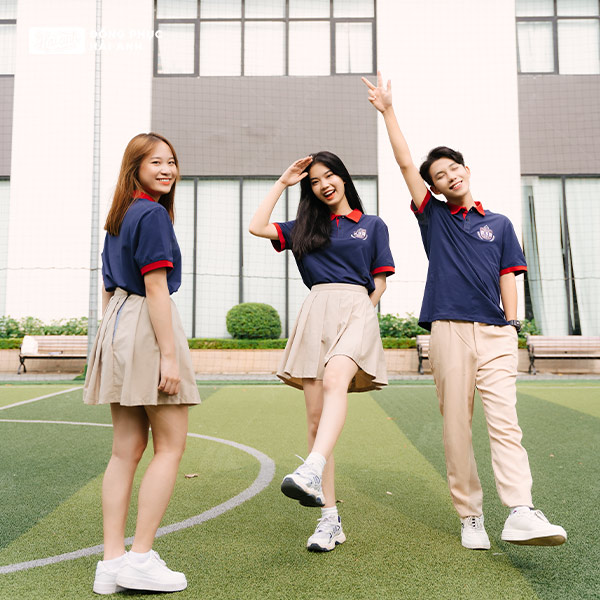 Áo lớp có cổ Besties xanh đen đỏ đô- Hình 6