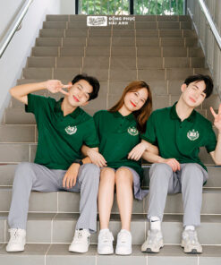 Mẫu Áo Đồng Phục Lớp Polo Besties Màu Xanh Iris - ảnh 2
