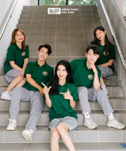 Mẫu Áo Đồng Phục Lớp Polo Besties Màu Xanh Iris - ảnh 4