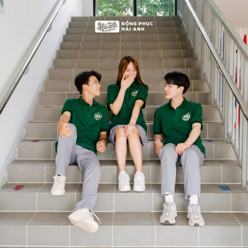 Mẫu Áo Đồng Phục Lớp Polo Besties Màu Xanh Iris - ảnh 7