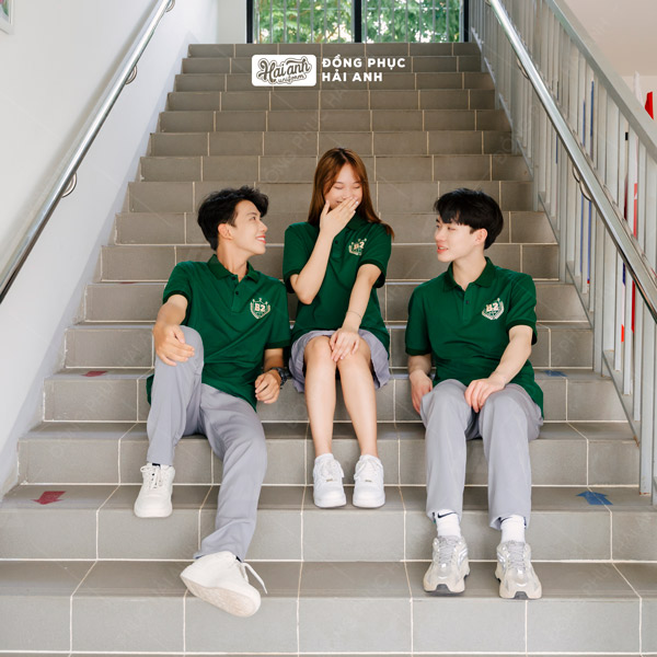 Mẫu Áo Đồng Phục Lớp Polo Besties Màu Xanh Iris - ảnh 7