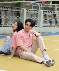 Mẫu Áo Lớp Oversize Cổ Tròn Màu Hồng Lòng Tôm A12 - ảnh 3