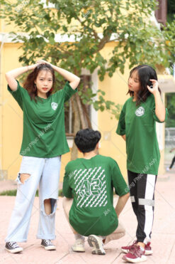 Áo Lớp Phản Quang Cổ Tròn Màu Rêu Lớp 10A2