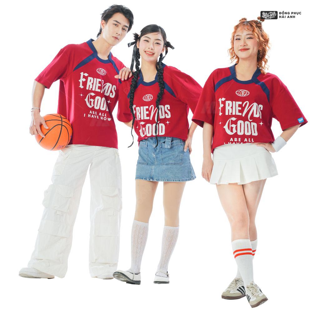 Mẫu Áo Lớp Cổ Tròn Oversize Starlight Màu Đỏ Đô - ảnh 2