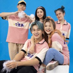 Mẫu áo lớp GenE Adorable Màu Hồng Hảo Con ngoan trò giỏi