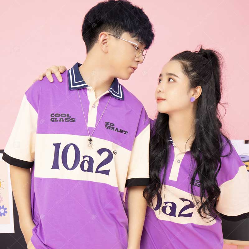 Mẫu áo lớp GenE Cool màu tím Cool Class – So Smart 10A2 - ảnh 6