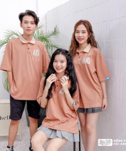 Mẫu Áo Đồng Phục Lớp Good Vibes Màu Cacao