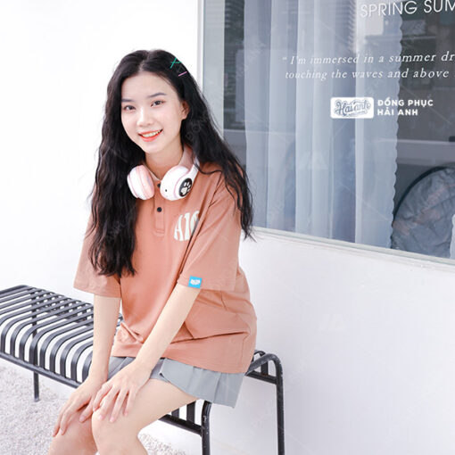 Mẫu Áo Đồng Phục Lớp Good Vibes Màu Cacao - ảnh 2