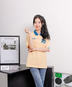 Mẫu Áo Đồng Phục Lớp Good Vibes Màu Vàng Cream - ảnh 4
