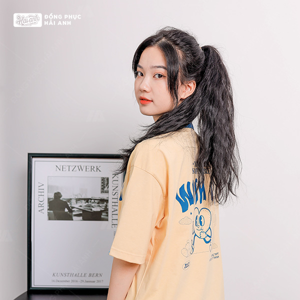 Mẫu Áo Đồng Phục Lớp Good Vibes Màu Vàng Cream - ảnh 5