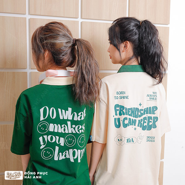 Áo lớp Good Vibes nổi bật với màu kem cheese cực "trendy"