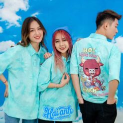 Mẫu áo lớp Oversize Polo Hippie Sky