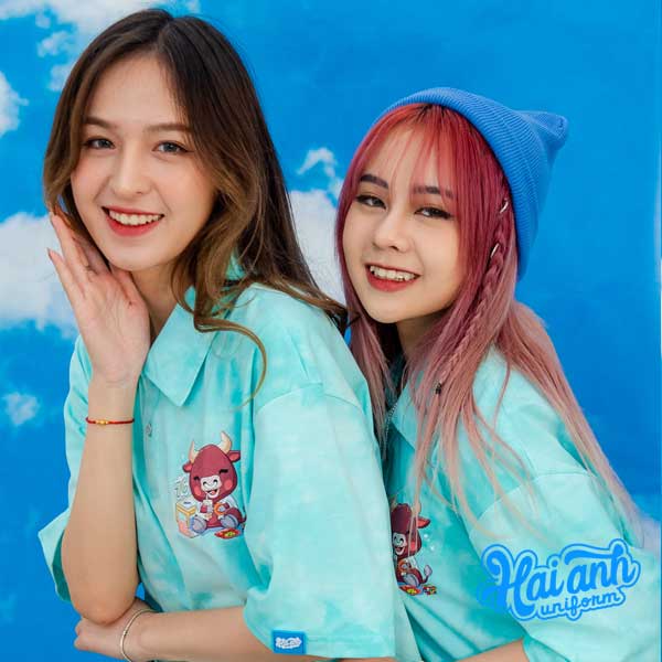 Mẫu áo lớp Oversize Polo Hippie Sky - ảnh 4