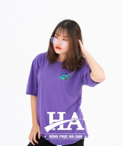 Mẫu Áo Lớp Hologram Màu Tím Violet A3K78