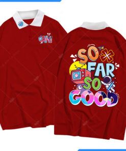 Mẫu Áo Lớp Polo Oversize Lucky Màu Đỏ Đô