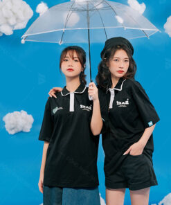 Mẫu Áo Lớp Oversize Cổ Dệt Màu Đen – BST Classy - ảnh 7