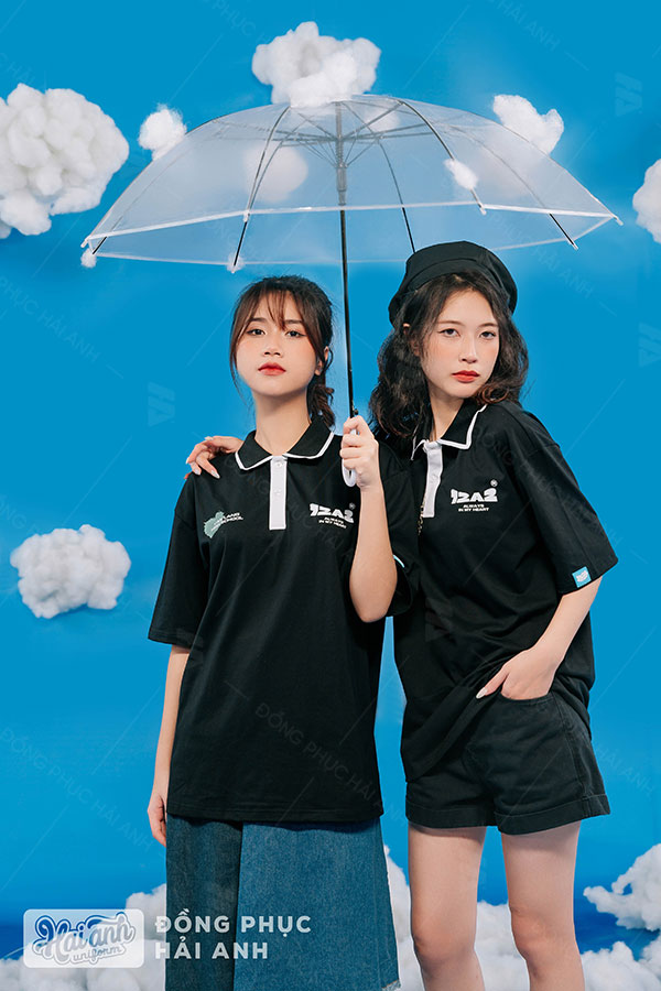 Mẫu Áo Lớp Oversize Cổ Dệt Màu Đen – BST Classy - ảnh 7