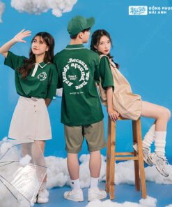 Mẫu Áo Lớp Oversize Cổ Dệt Màu Xanh Iris – BST Classy - ảnh 4