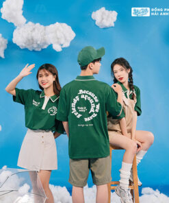 Mẫu Áo Lớp Oversize Cổ Dệt Màu Xanh Iris – BST Classy - ảnh 5