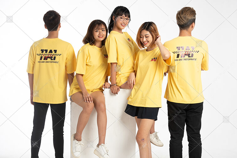 Mẫu Áo Lớp Oversize Cổ Tròn Màu Vàng Cúc 11A1 - ảnh 2