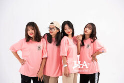 Mẫu Áo Lớp Oversize Cổ Tròn Màu Hồng Peachy A8 - ảnh 2