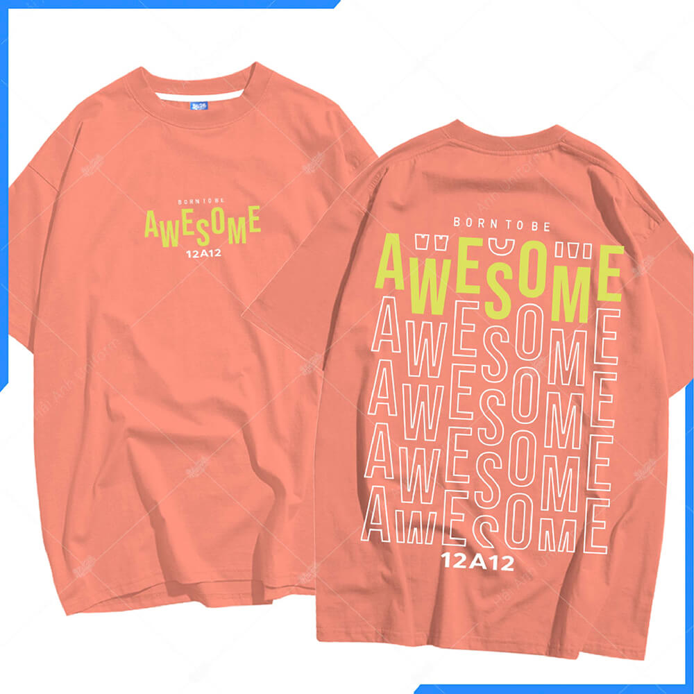 Mẫu Áo Lớp Oversize Màu Cam Coral 12A12