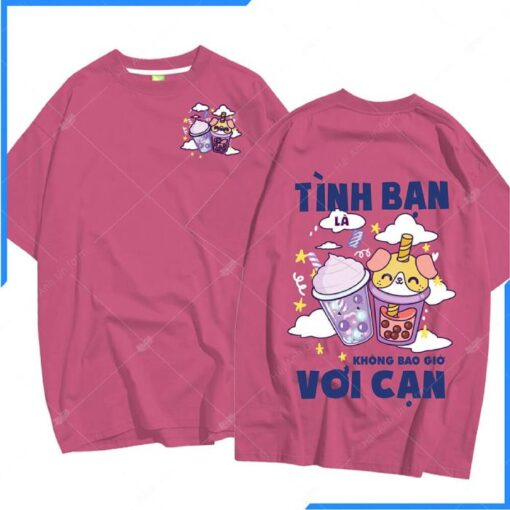 Mẫu Áo Lớp Oversize Màu Hồng Dễ Thương