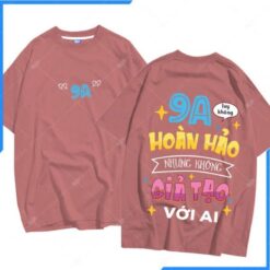 Mẫu Áo Lớp Oversize Màu Ruốc Hồng 9A