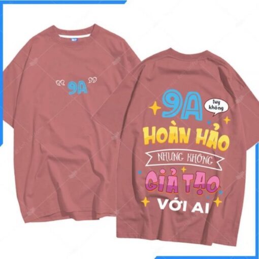 Mẫu Áo Lớp Oversize Màu Ruốc Hồng 9A