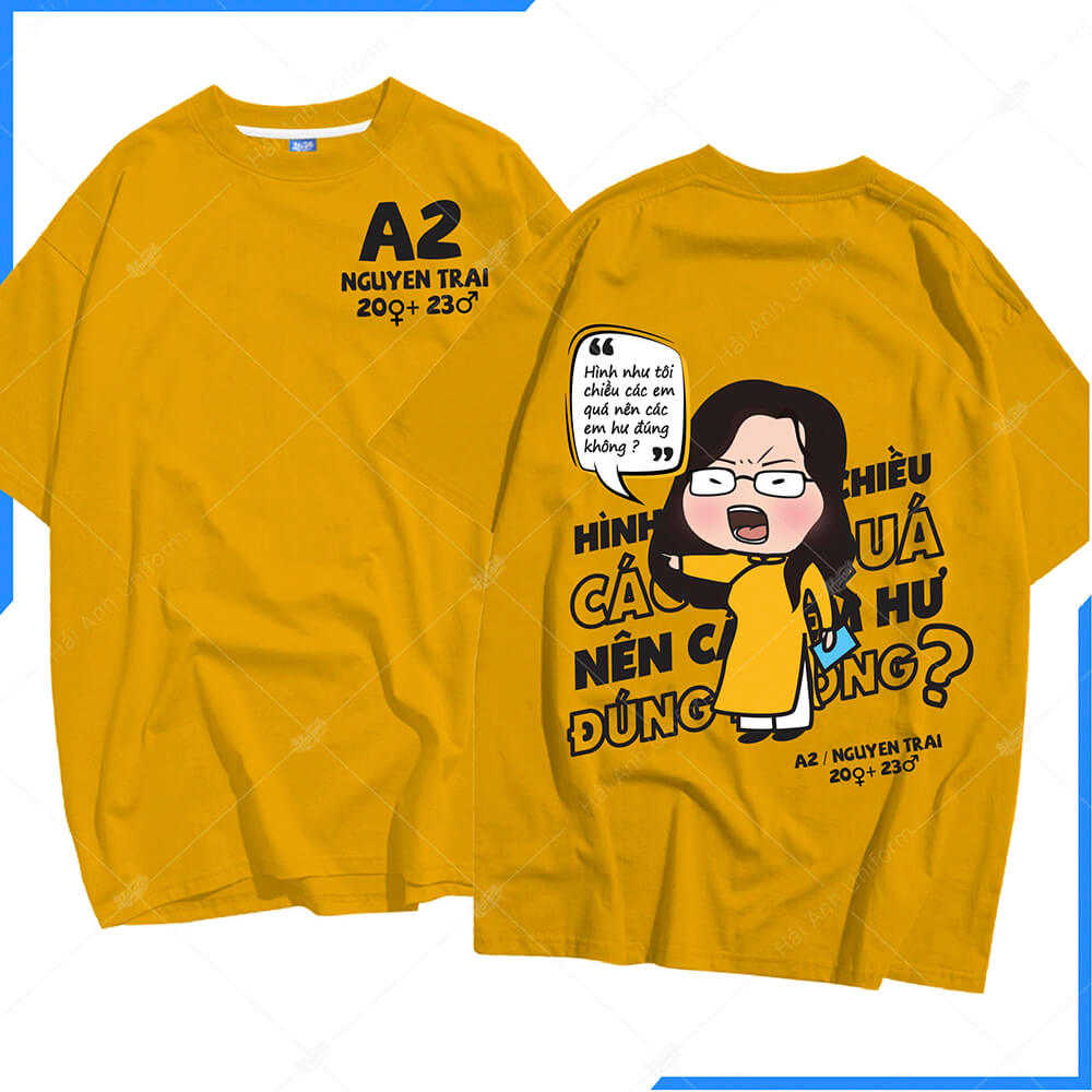 Mẫu Áo Lớp Oversize Màu Vàng Bò A2