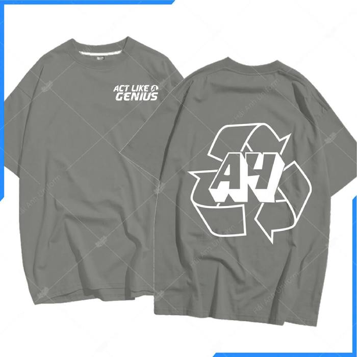 Mẫu áo lớp oversize màu xám A4