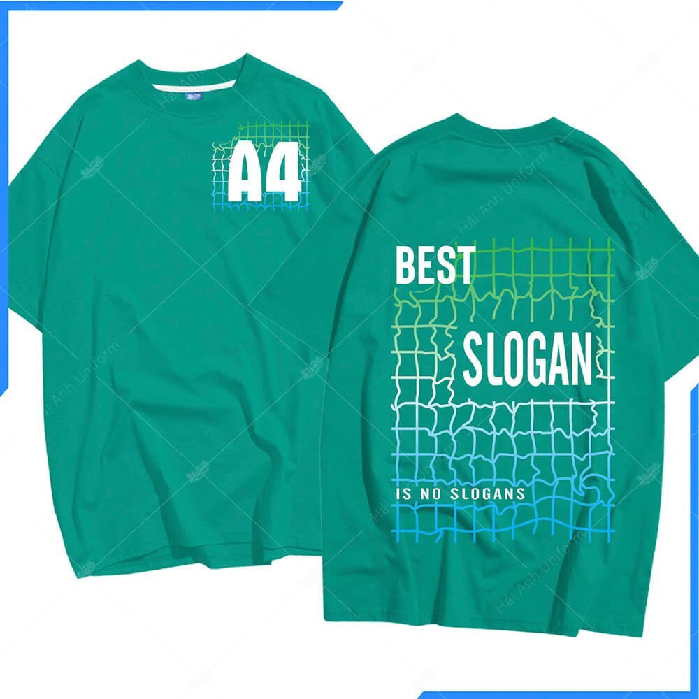 Mẫu Áo Lớp Oversize Màu Xanh A4