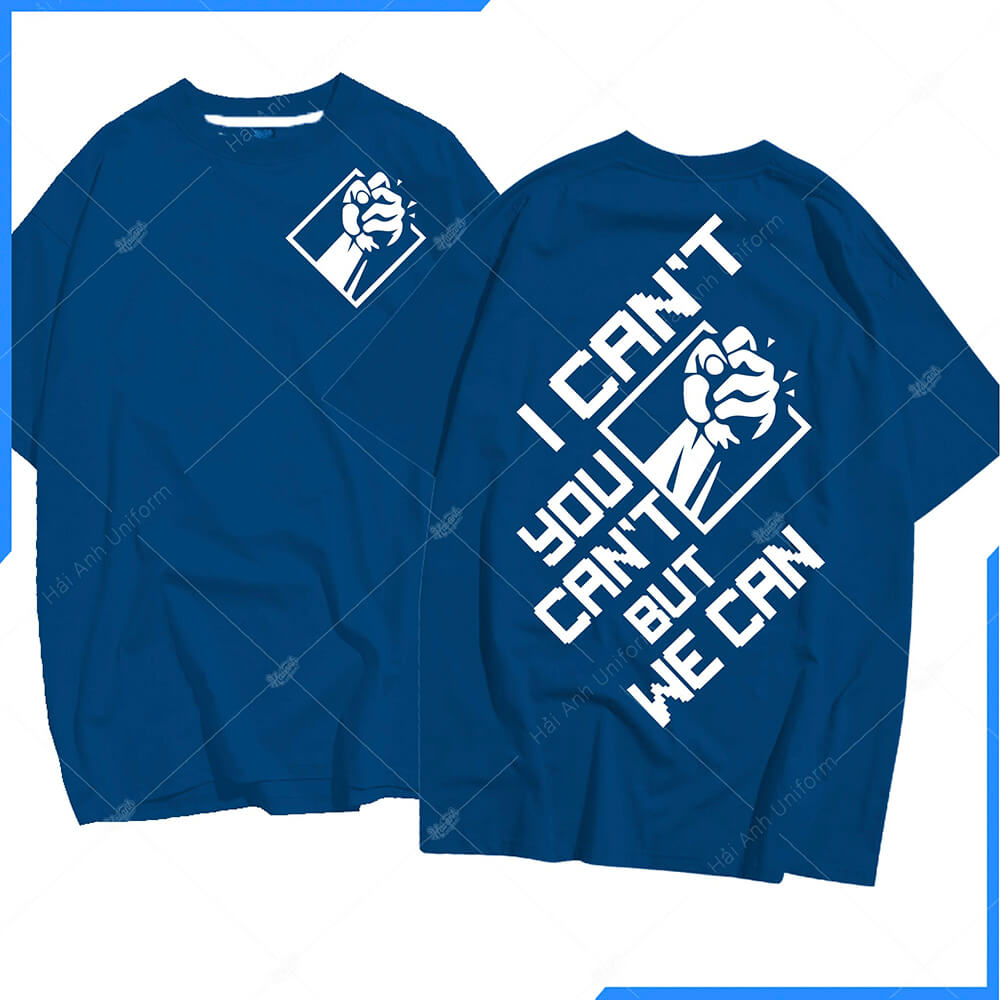 Mẫu Áo Lớp Oversize Màu Xanh Bích
