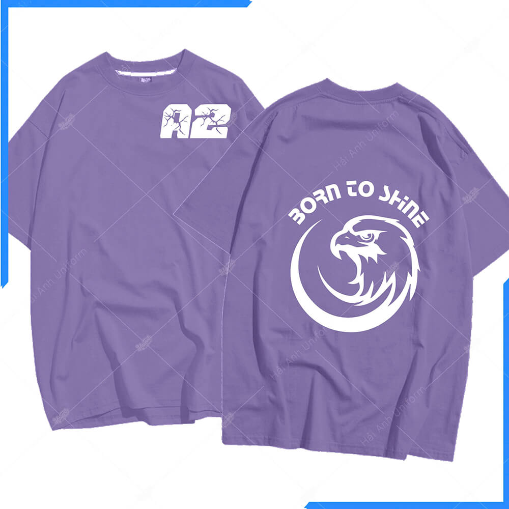 Mẫu Áo Lớp Oversize Màu Tím A2