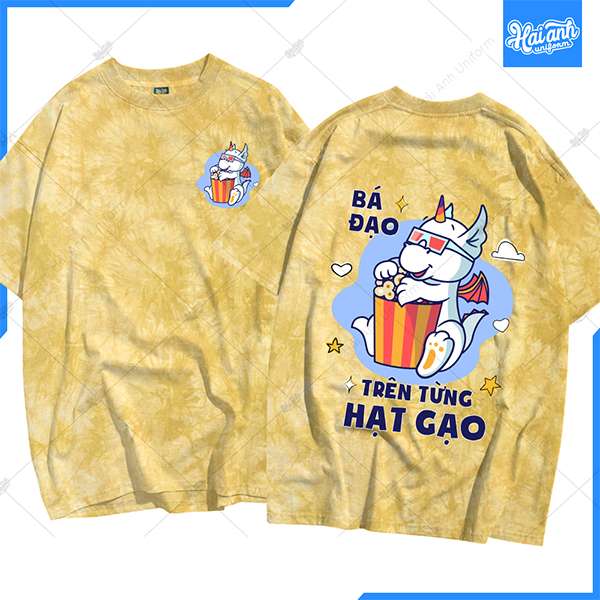 Mẫu áo lớp Patchy Yelly hình in cá tính, màu sắc nổi bật